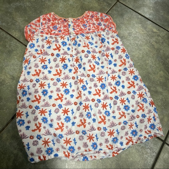 Roberta Roller Rabbit Sea Theme Coral Starfish Embroidered Dress Sz 6 Beach EUC - Picture 2 of 4